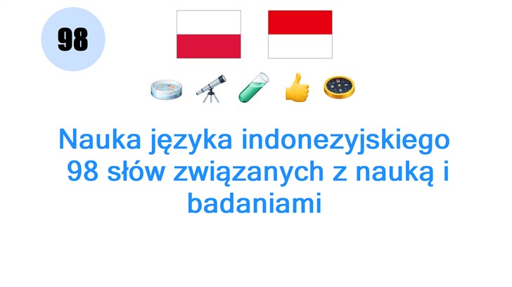 Nauka języka indonezyjskiego: 98 słów związanych z nauką i badaniami